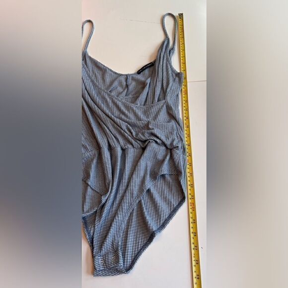 Harlowe & Graham Bodysuit Women’s Large Blue White Stripes Spaghetti Straps - Picture 4 of 7